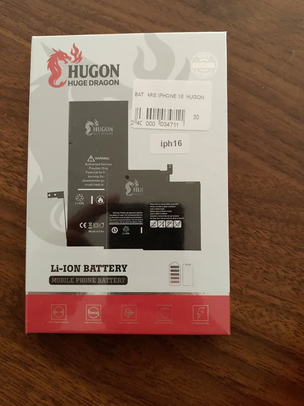 بطارية آيفون 16 HUGON